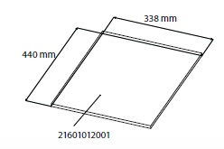 Ізоляція Sibrex 15mm керамічної камери (440х338) - 21601012001